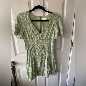 Sugar & Lips Green Floral Dress Size M